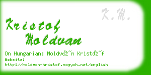 kristof moldvan business card